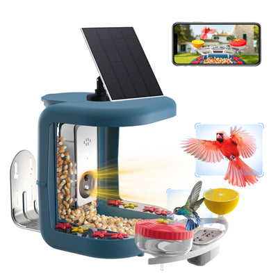 Solar Bird feeder camera Smart Bird Feeder 2K HD Video Live Stream Camera  AI Bird Species Identification for Bird Lover